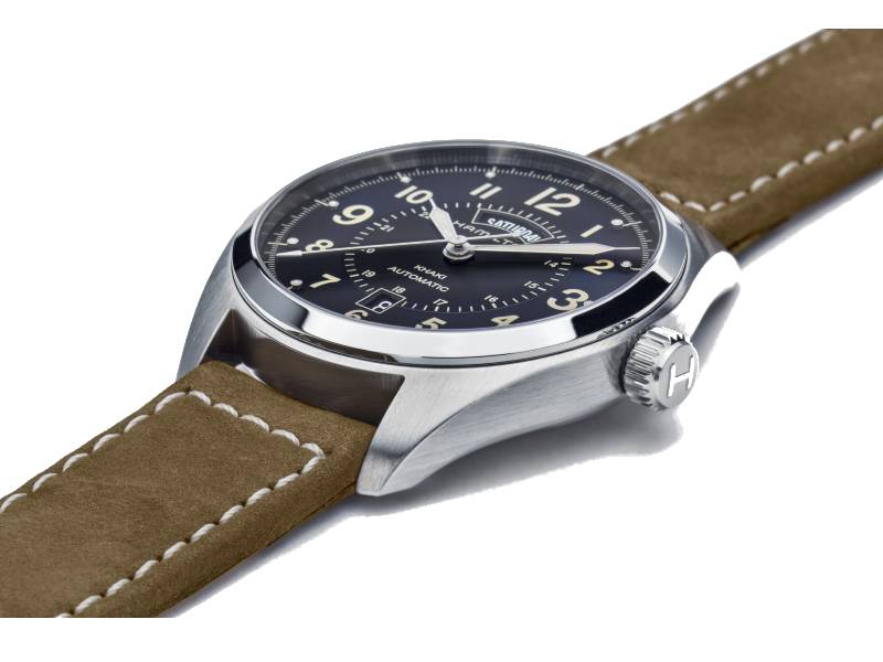 AUTOMATIC STEEL/LEATHER MEN'S WATCH KHAKI FIELD DAY DATE HAMILTON H70505833